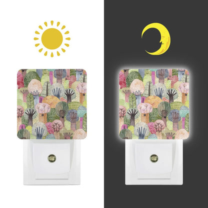 Watercolor Trees Smart LED Night Light