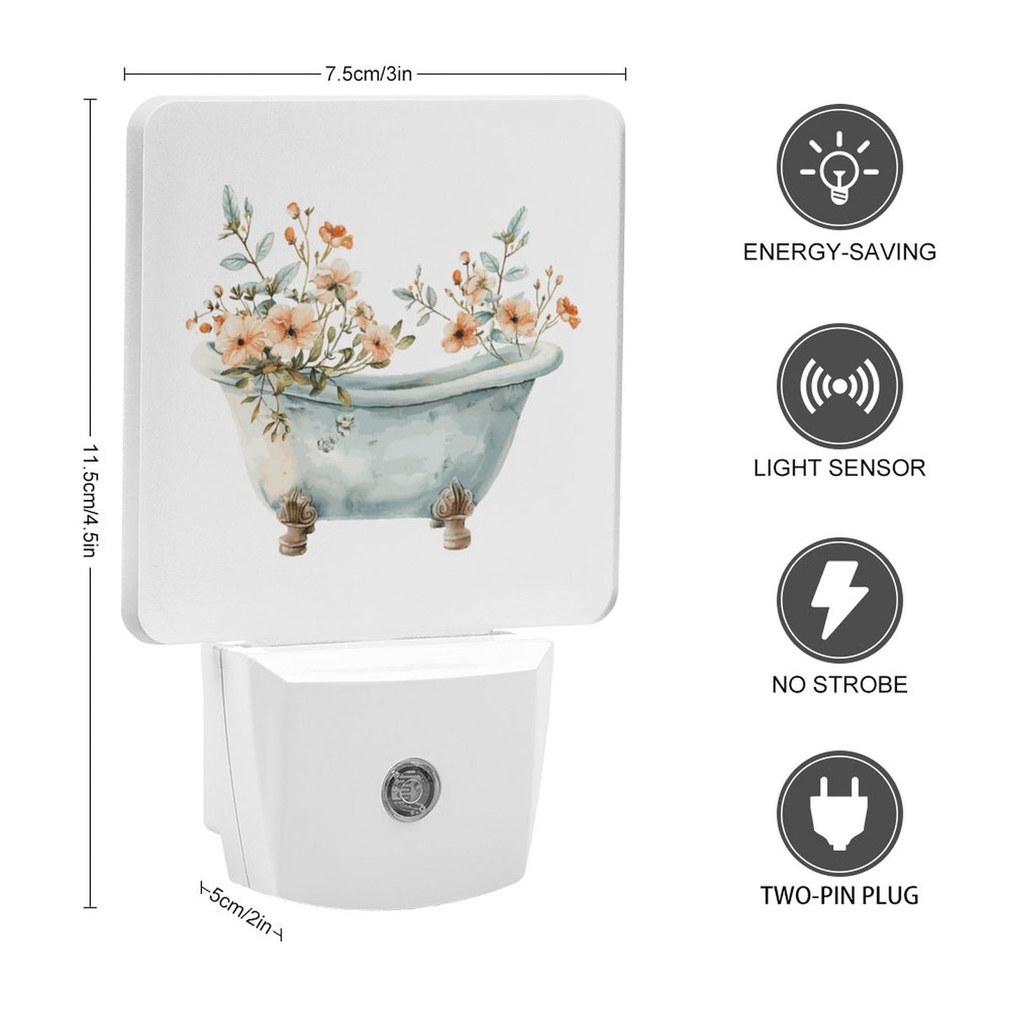 Boho Bathtub Smart LED Night Light