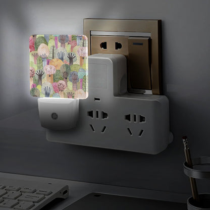 Watercolor Trees Smart LED Night Light